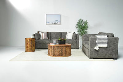 VIVIANSL0:Vivian Pullout Sofa Sleeper & Pullout Loveseat Sleeper in Gray, Styled
