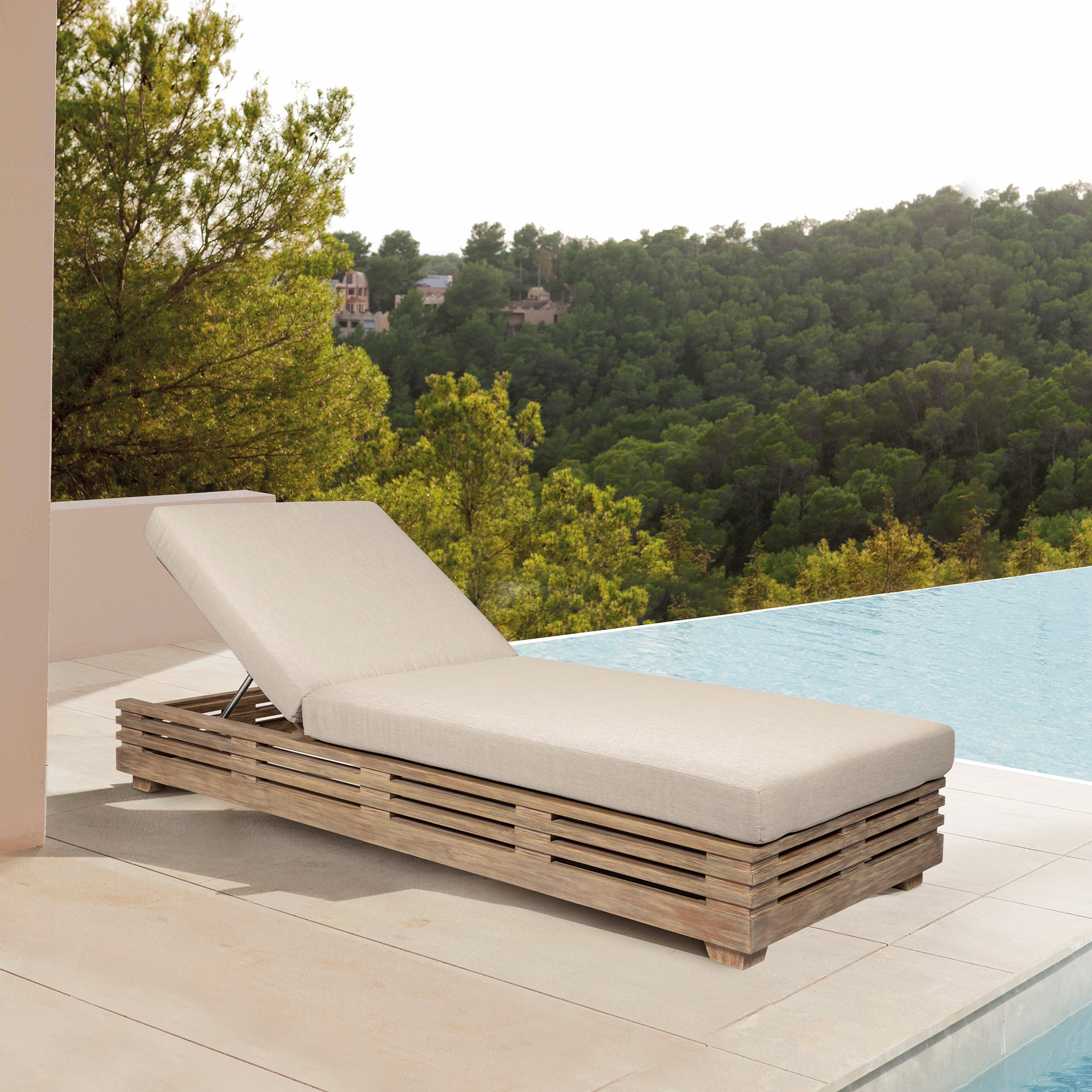 039138199:Vivid Outdoor Lounge Chaise, Styled