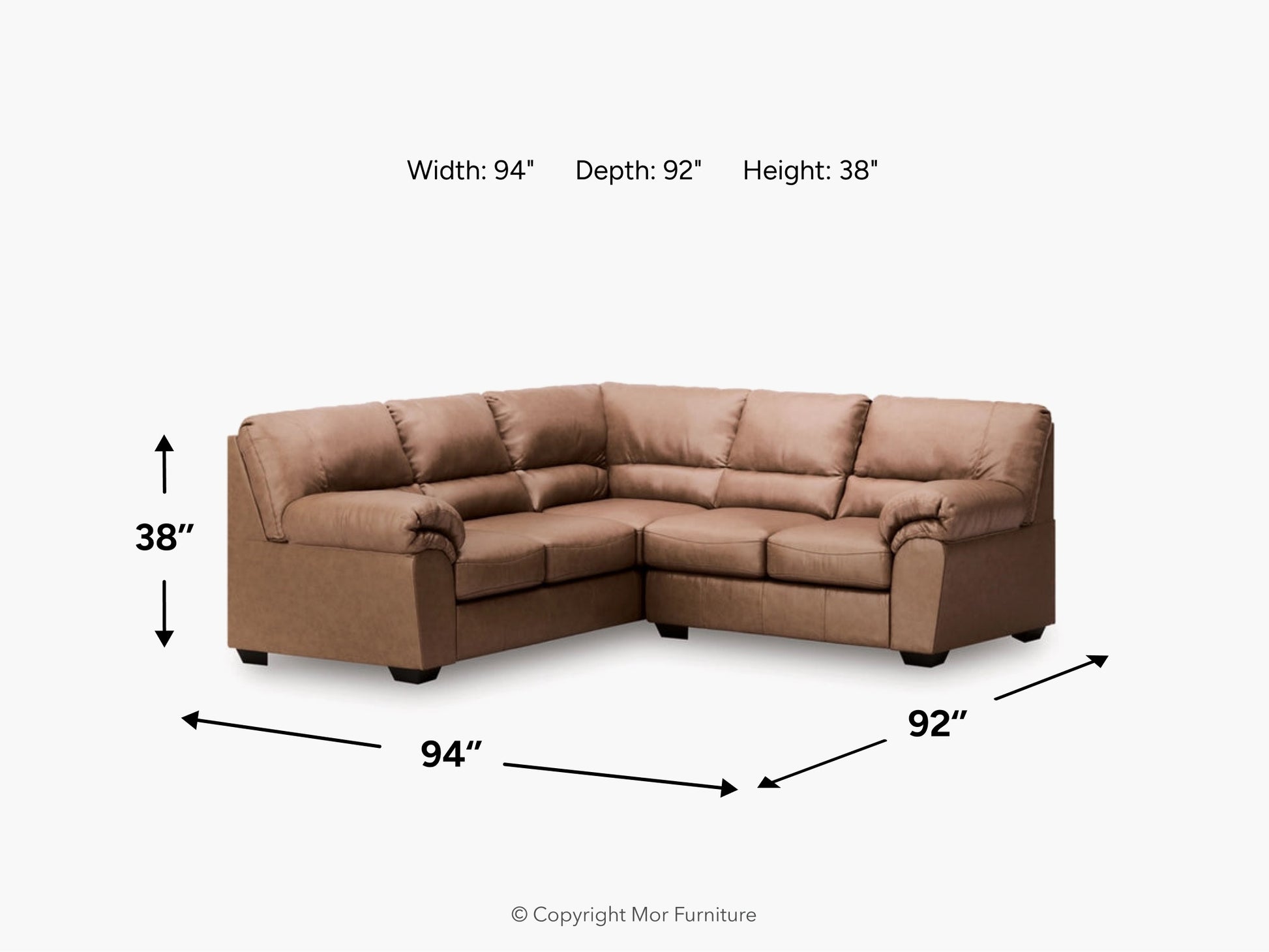 WHITLOC12:Whitlock Tux Loveseat Sectiona, 