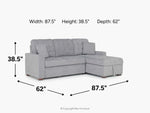 WAITSFLD1:Waitsfield Full Pullout Sofa Chaise, 