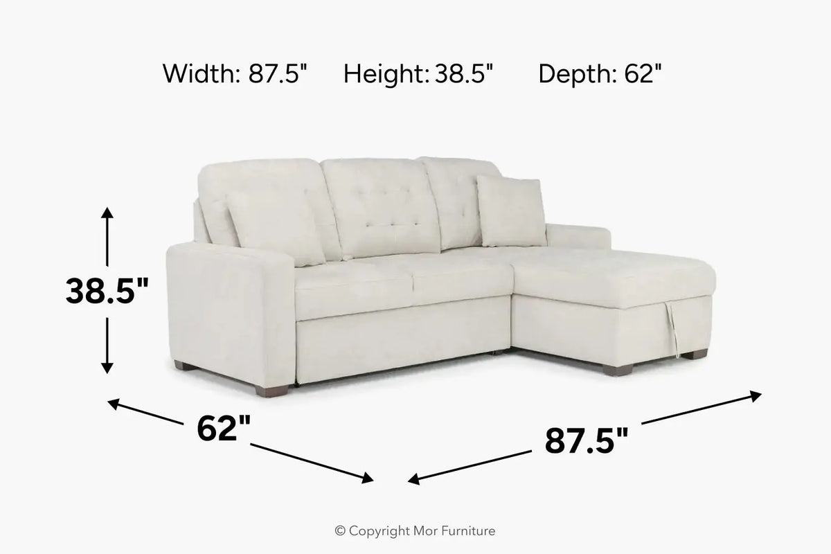 WAITSFLD5:Waitsfield Full Pullout Sofa Chaise, 
