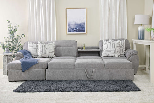 WANDA0029:Wanda Queen Pullout Sofa Chais, StyledOpen
