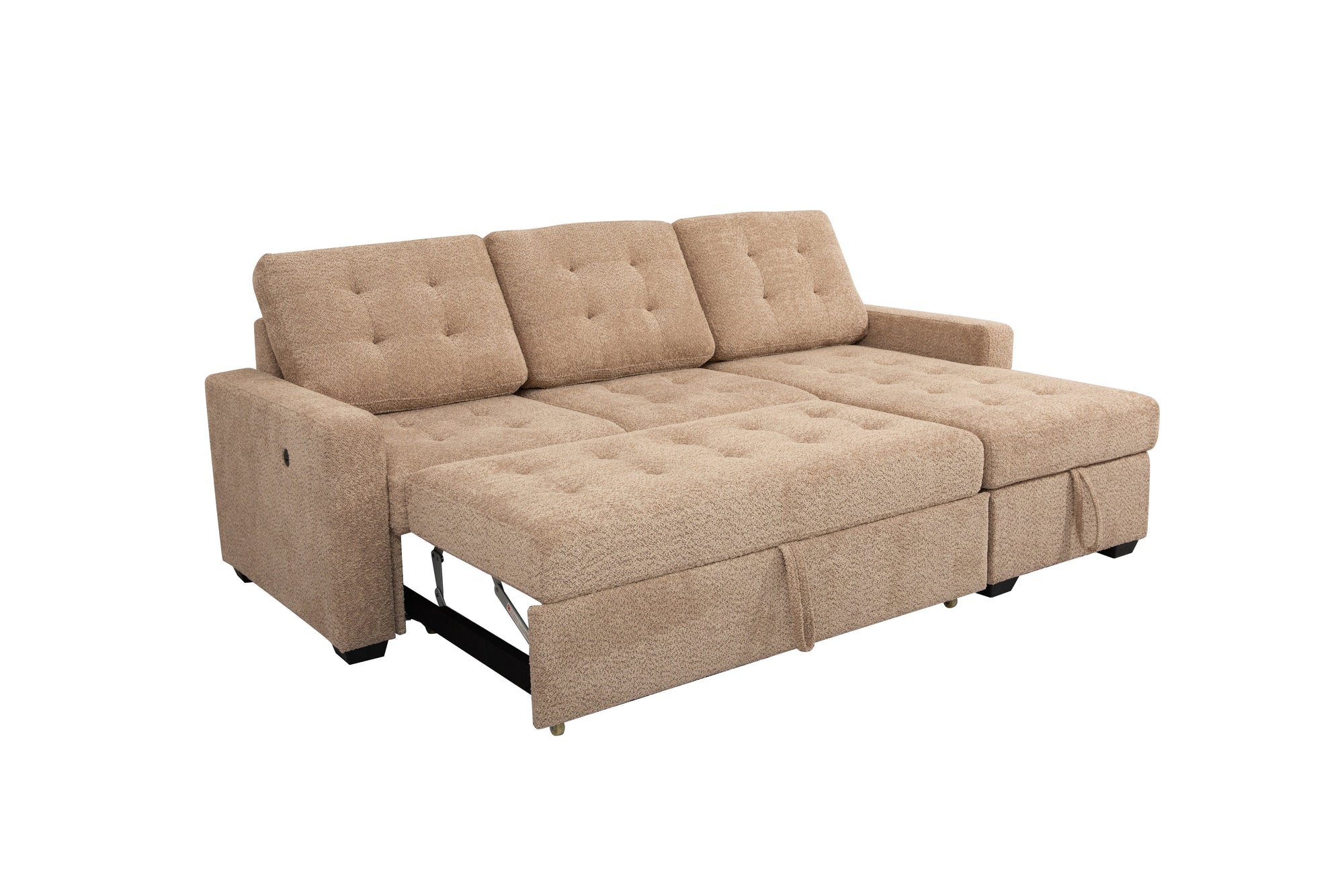 WARREN002:Warren Full Pullout Sofa Chaise, Open