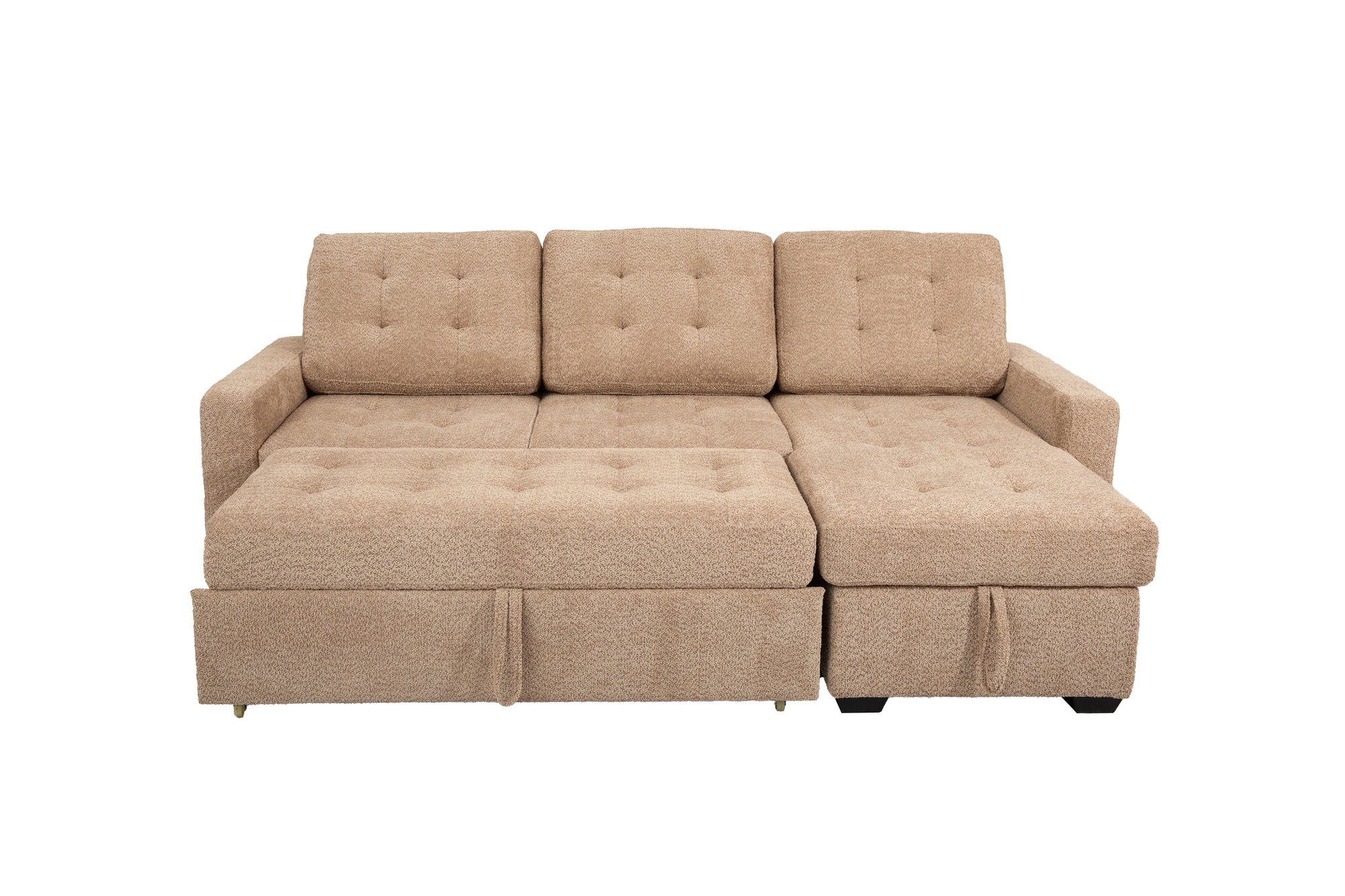 WARREN002:Warren Full Pullout Sofa Chaise, FrontOpen