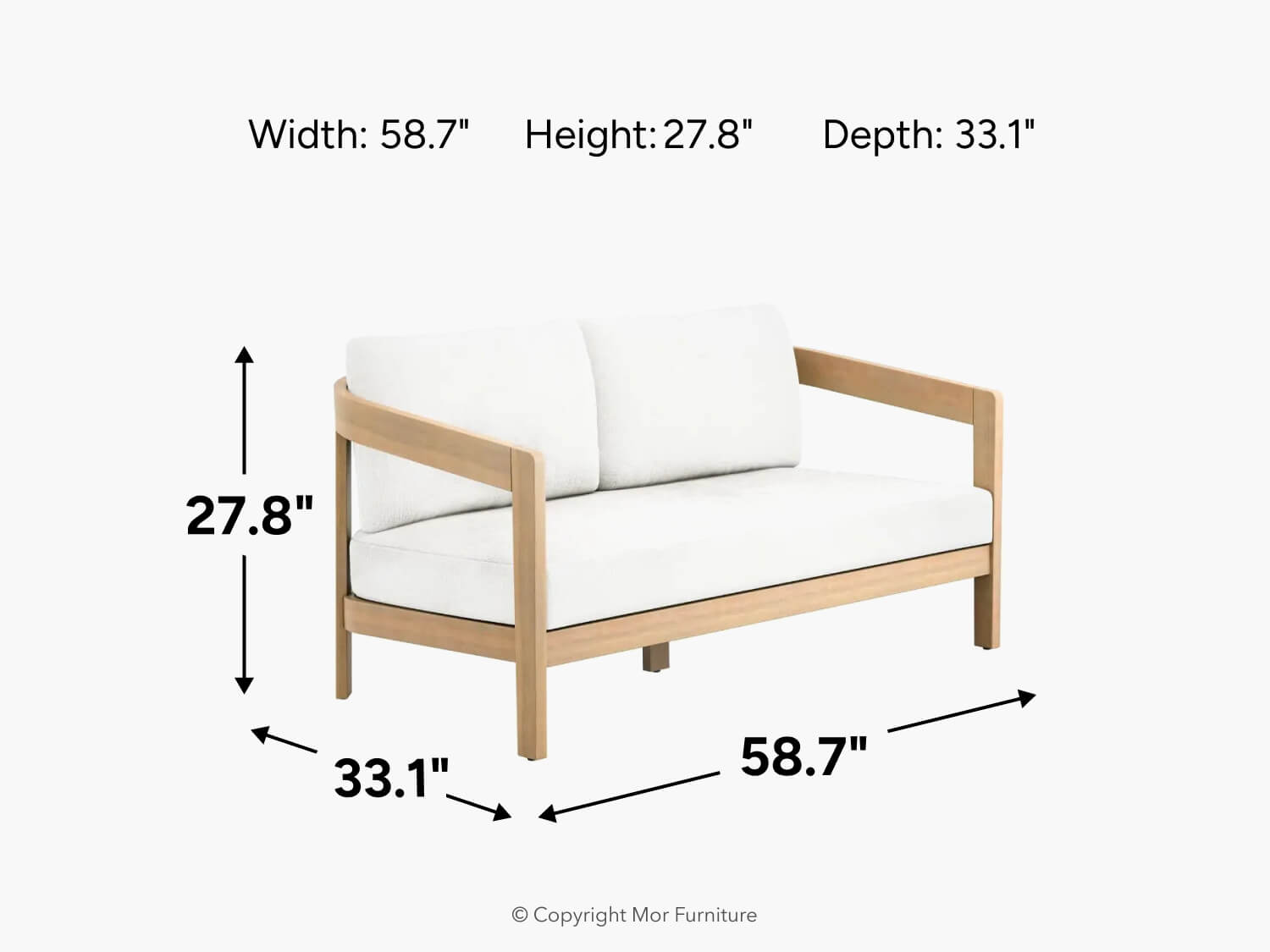 682388135:Wesley Outdoor Loveseat, 