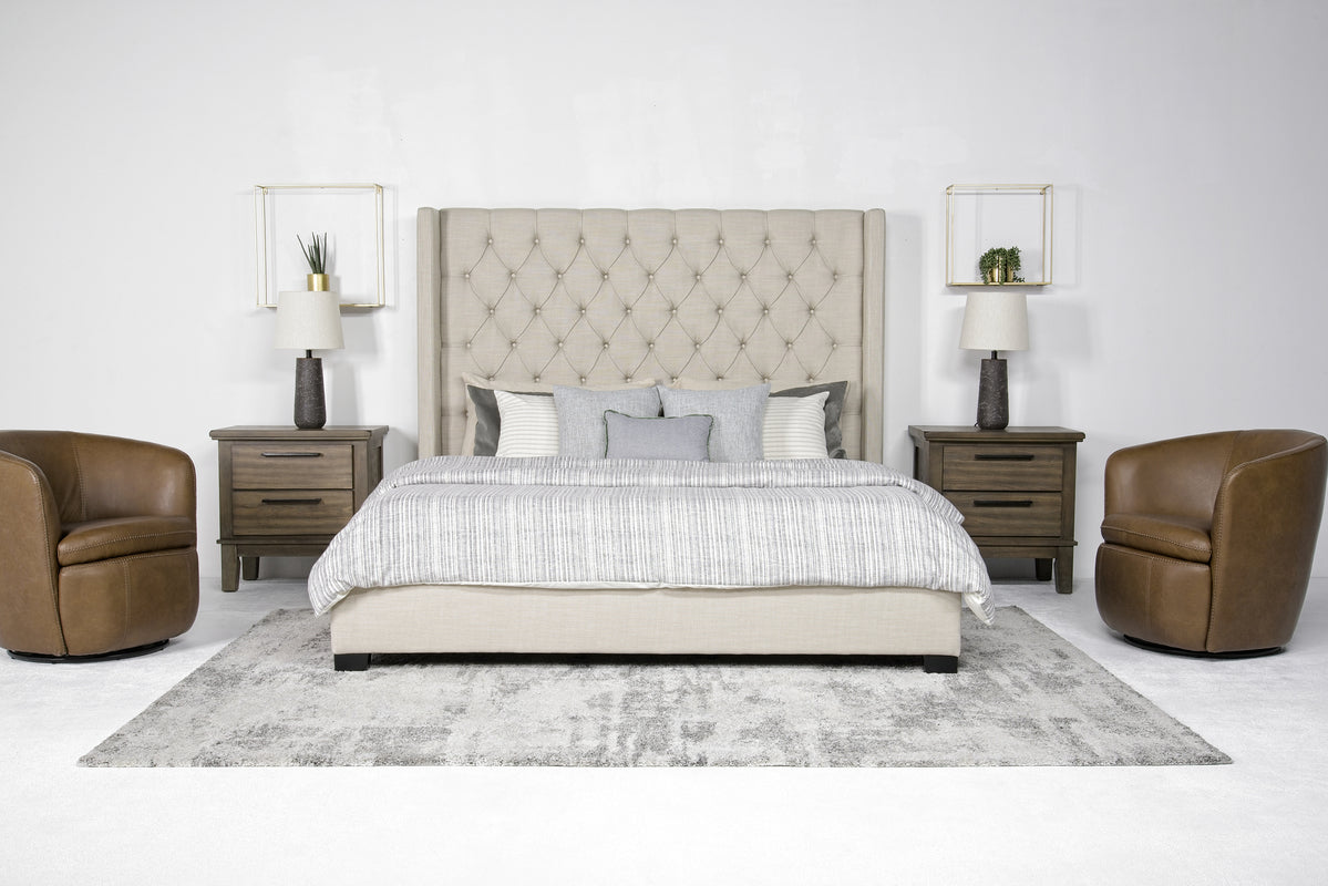 932578719:Westerly Upholstered Bed, Styled