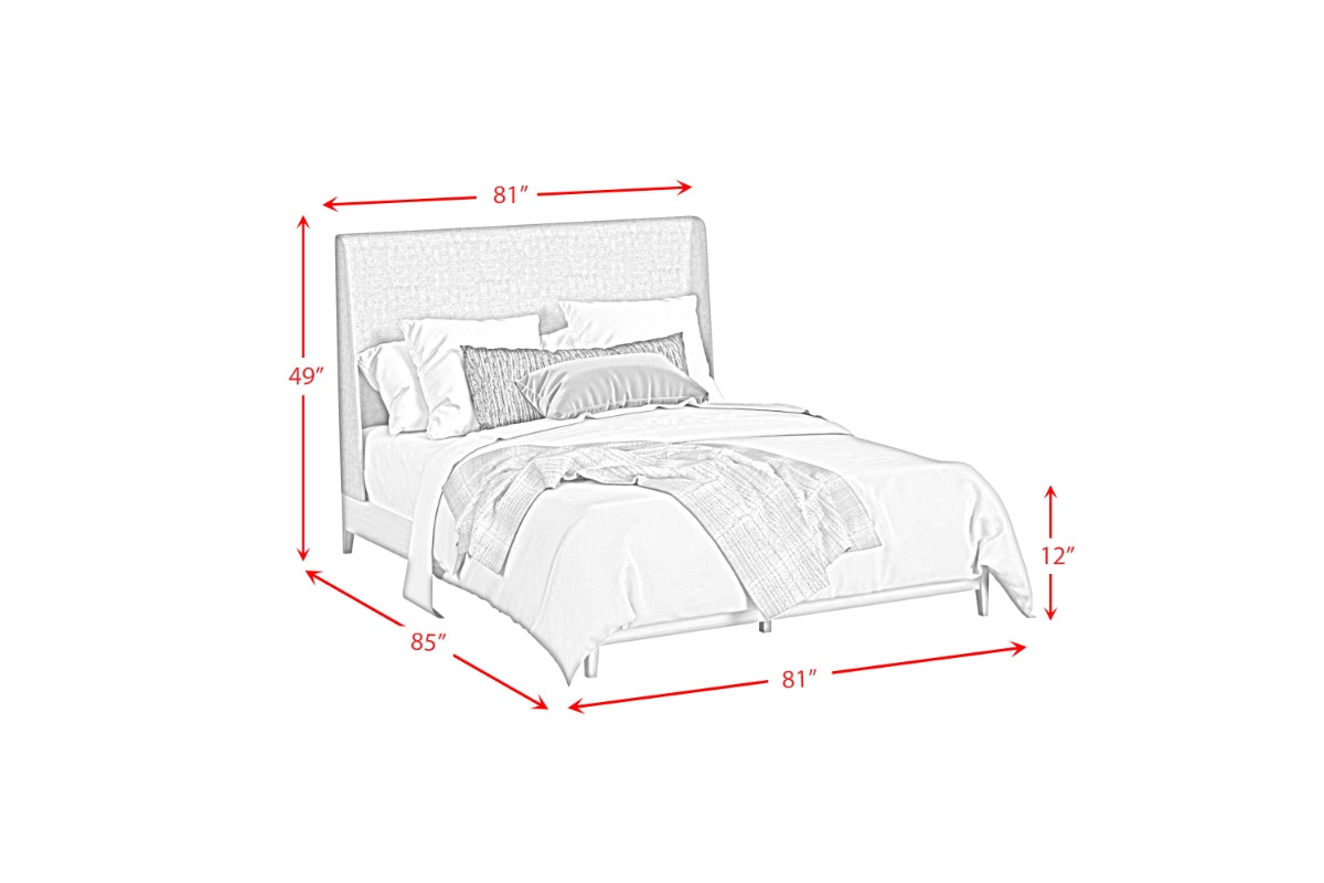 WESTLAN03:Westland Upholstered Panel Bed, 