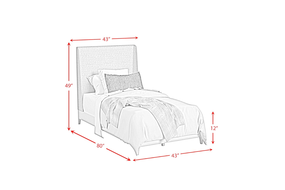 WESTLAN07:Westland Upholstered Panel Bed, 
