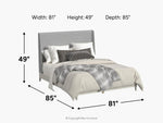 WESTLAN02:Westland Upholstered Panel Bed, 