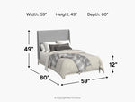 WESTLAN04:Westland Upholstered Panel Bed, 