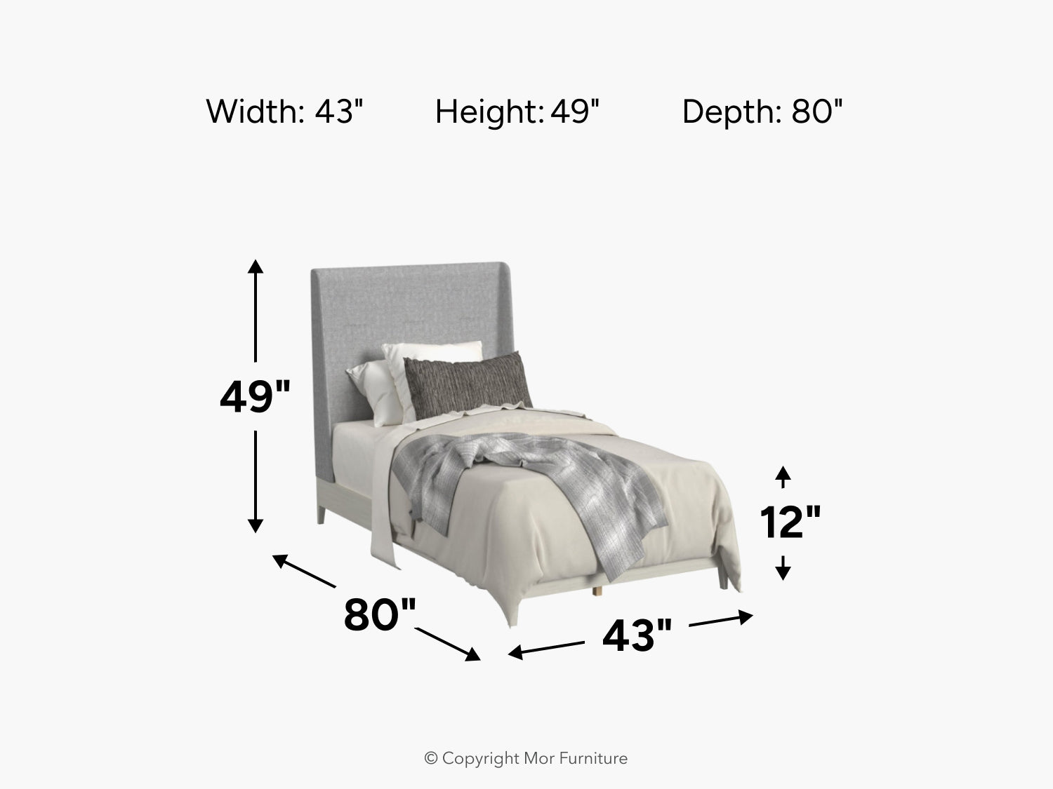 WESTLAN06:Westland Upholstered Panel Bed, 