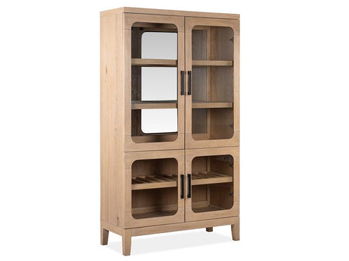 121257717:White Oak Buffet & Hutch, AngledAngle