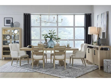 WHITEOAK7:White Oak Dining Table & 4 Cha, Styled