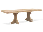 WHITEOAK5:White Oak Dining Table & 4 Chairs, Angled