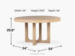 069417585:White Oak Round Dining Table, 