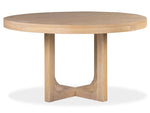 069417585:White Oak Round Dining Table, Front