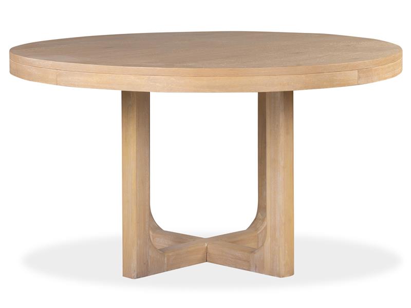 069417585:White Oak Round Dining Table, Front