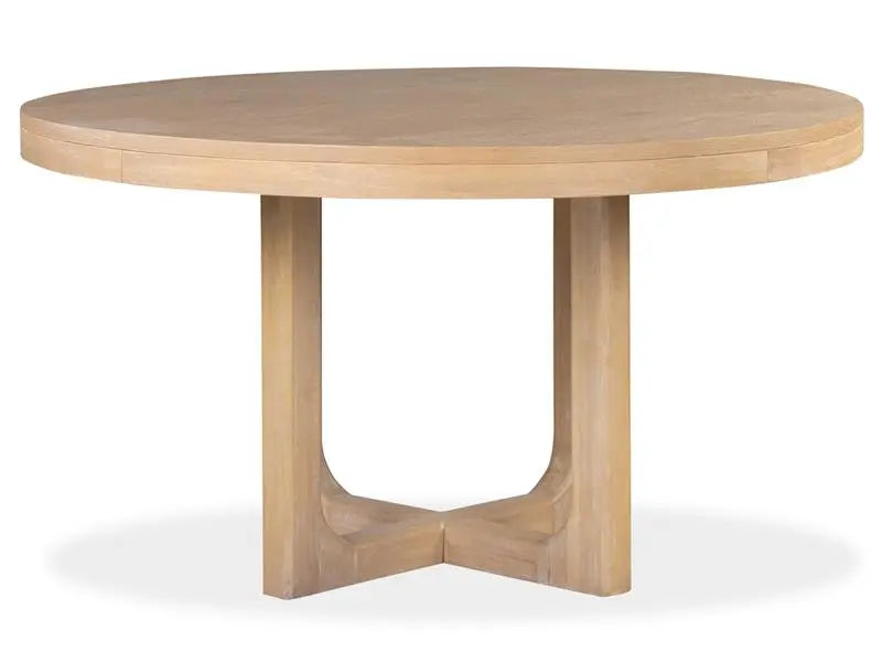 WHITEOAK0:White Oak Round Dining Table &, Front