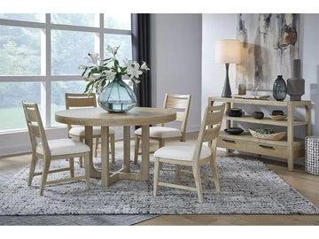 WHITEOAK0:White Oak Round Dining Table &, Styled