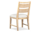 WHITEOAK5:White Oak Dining Table & 4 Chairs, SideBackAngled