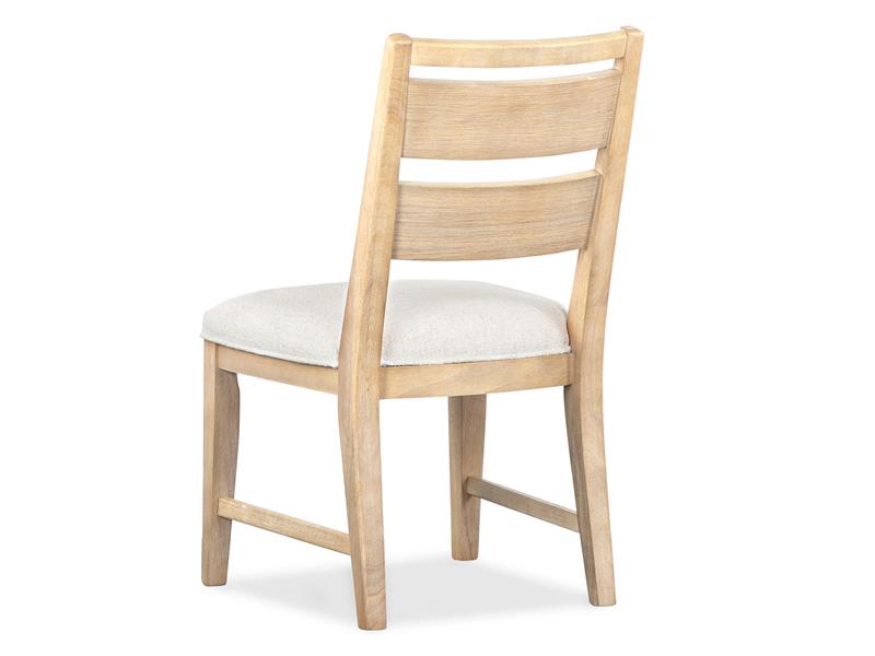 WHITEOAK5:White Oak Dining Table & 4 Chairs, SideBackAngled
