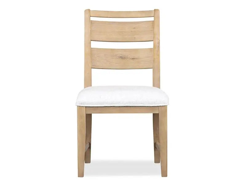 WHITEOAK7:White Oak Dining Table & 4 Cha, FrontSide