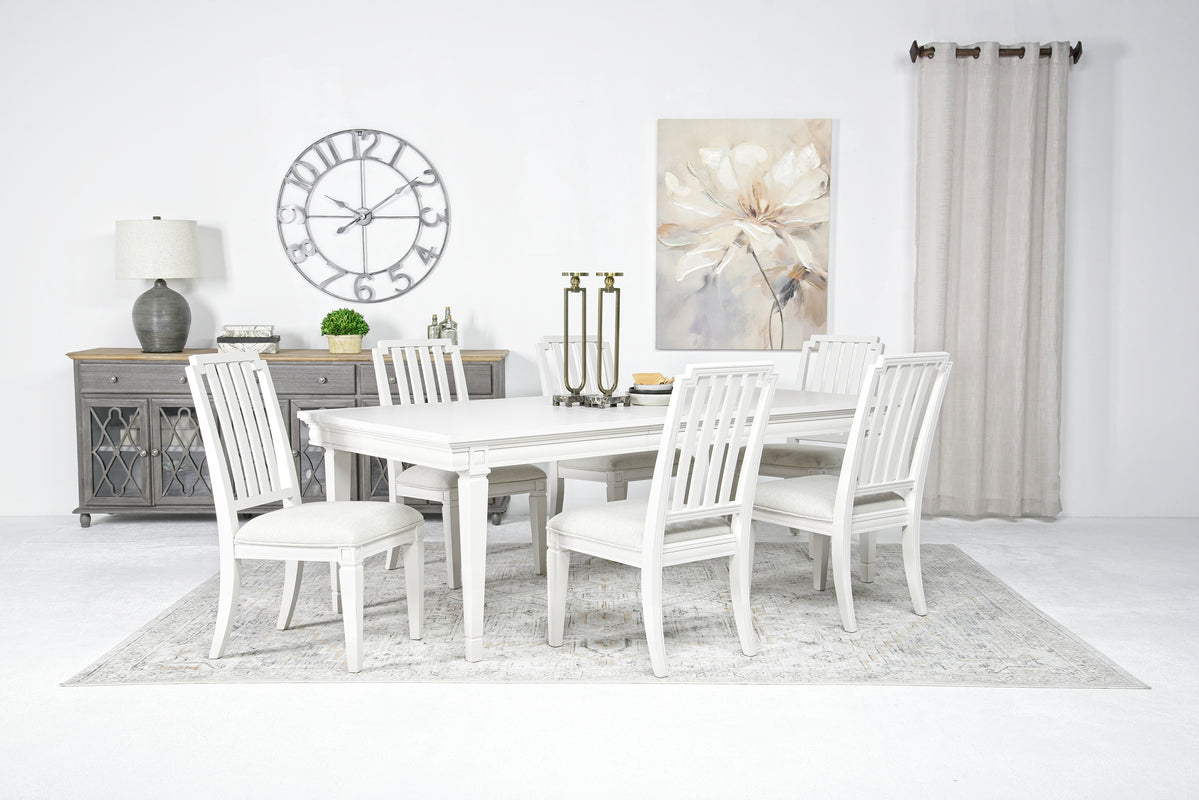 WILLOW504:Willowbrook Dining Table & 6 C, StyledBack
