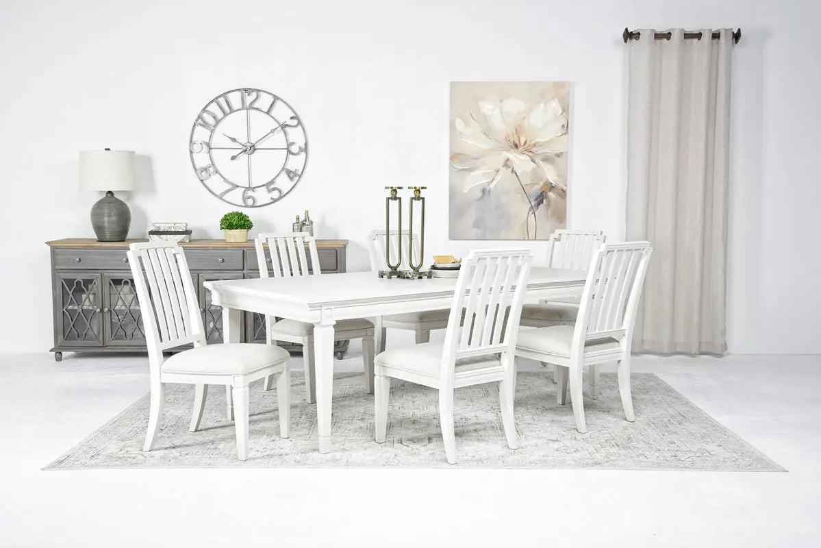 WILLOW504:Willowbrook Dining Table & 6 C, StyledBack