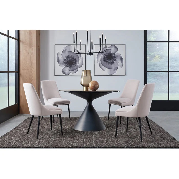 WINSTON03:Winston Round Dining Table & 4, Styled