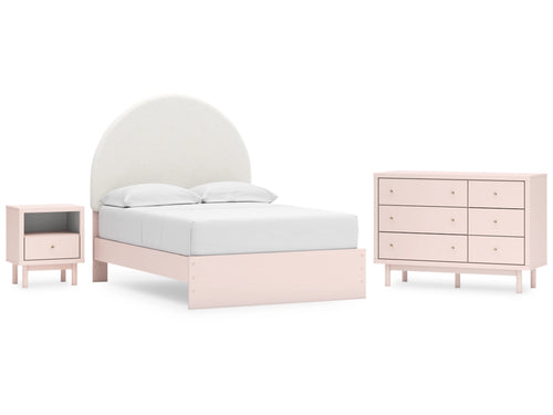 WISTENP12:Wistenpine Panel Bed & Dresser, 