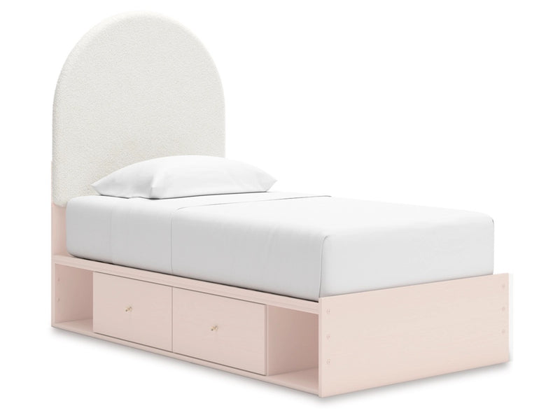 WISTENP33:Wistenpine Panel Bed With Stor, AngledAngle