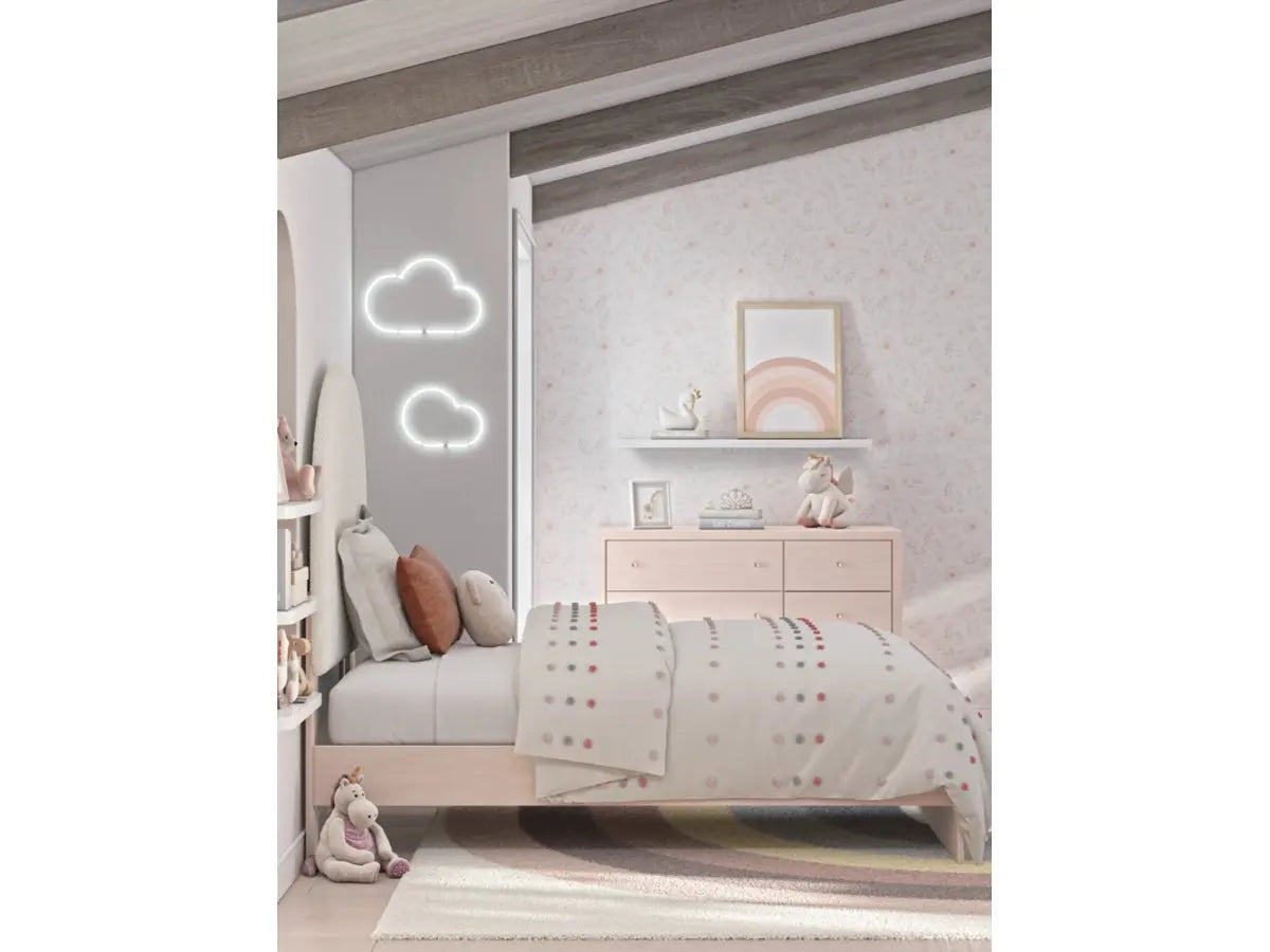 WISTENP29:Wistenpine Panel Bed, StyledSide
