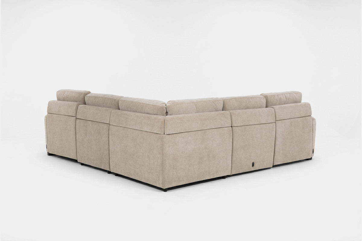 WYNN00021:Wynn 5 Piece Power Sliding Sectional With Power Armless Slider, Back