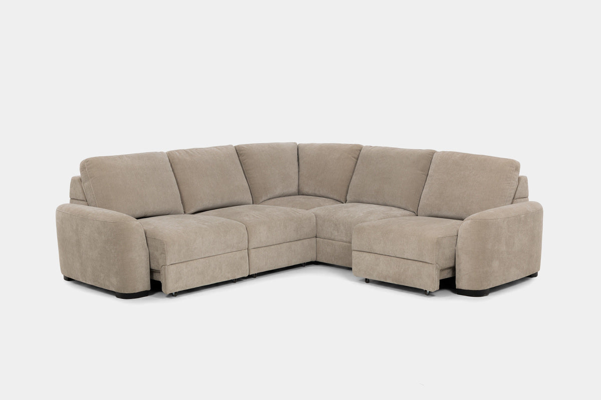 WYNN00021:Wynn 5 Piece Power Sliding Sectional With Power Armless Slider, 