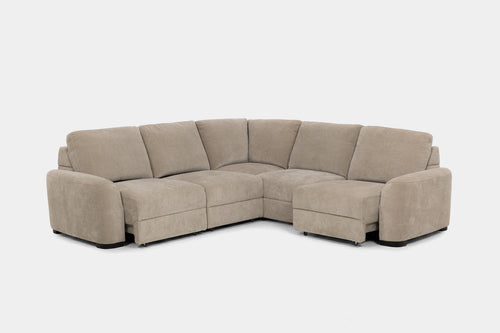 WYNN00021:Wynn 5 Piece Power Sliding Sectional With Power Armless Slider, 