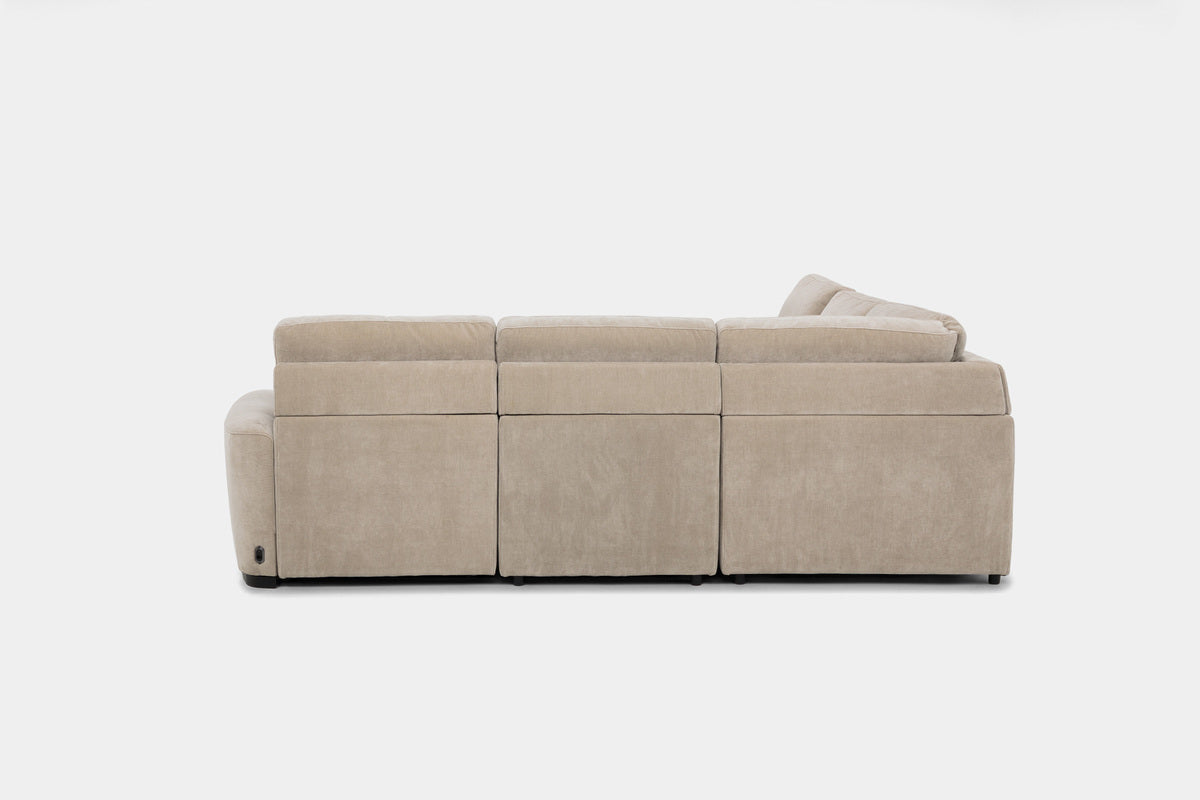 WYNN00021:Wynn 5 Piece Power Sliding Sectional With Power Armless Slider, SideBack