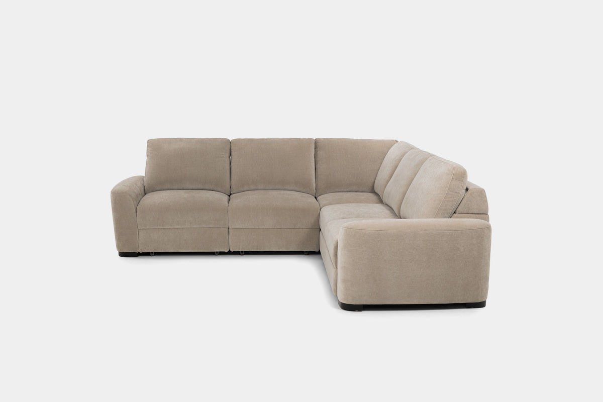 WYNN00021:Wynn 5 Piece Power Sliding Sectional With Power Armless Slider, Side