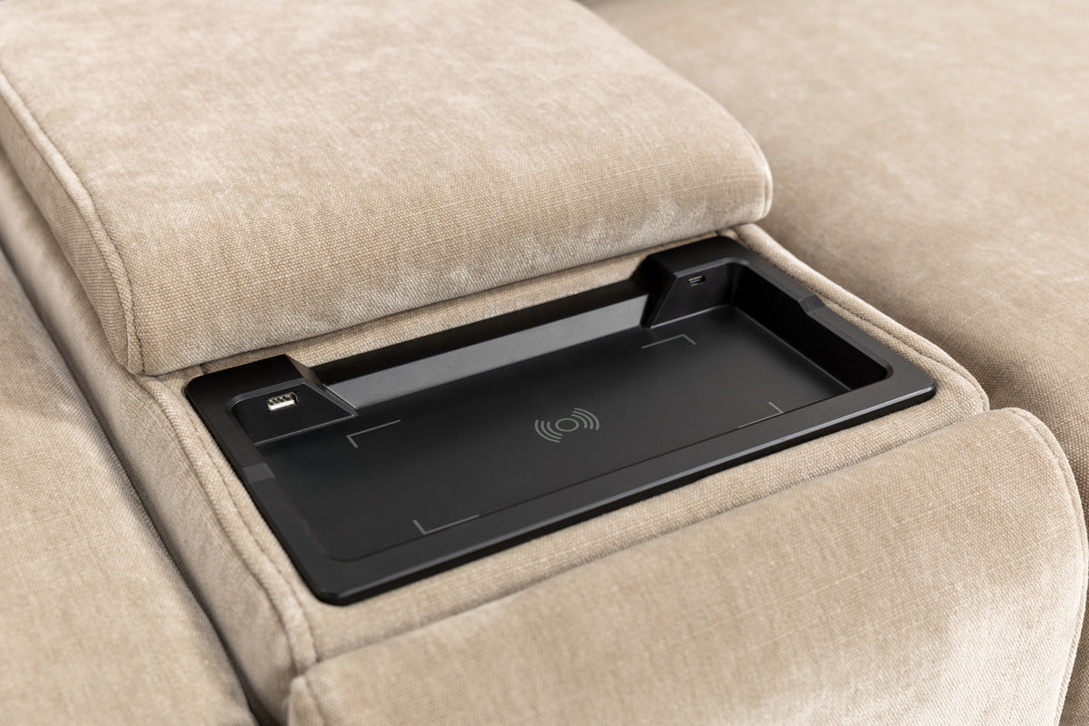 WYNN00023:Wynn 7 Piece Power Sliding Sectional With Armless Slider, 