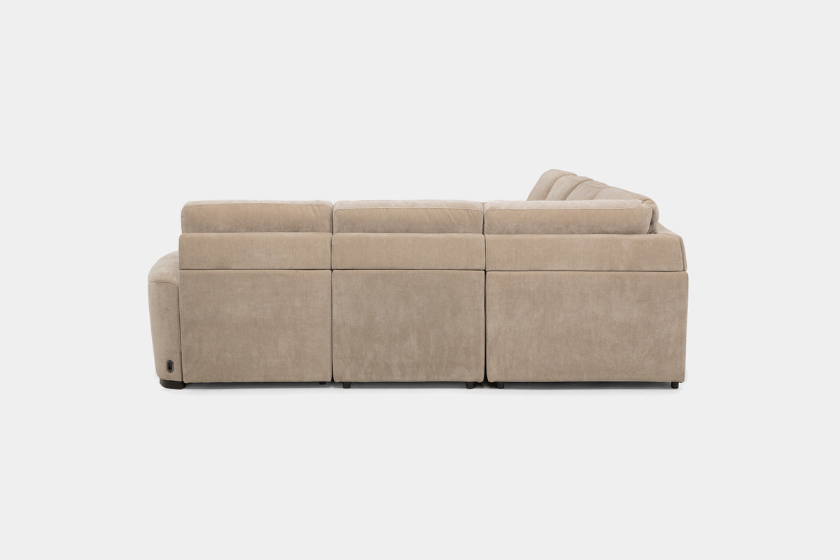 WYNN00024:Wynn 6 Piece Power Sliding Sectional With Chaise & Armless Slider, Back