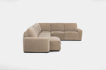 WYNN00024:Wynn 6 Piece Power Sliding Sectional With Chaise & Armless Slider, Side