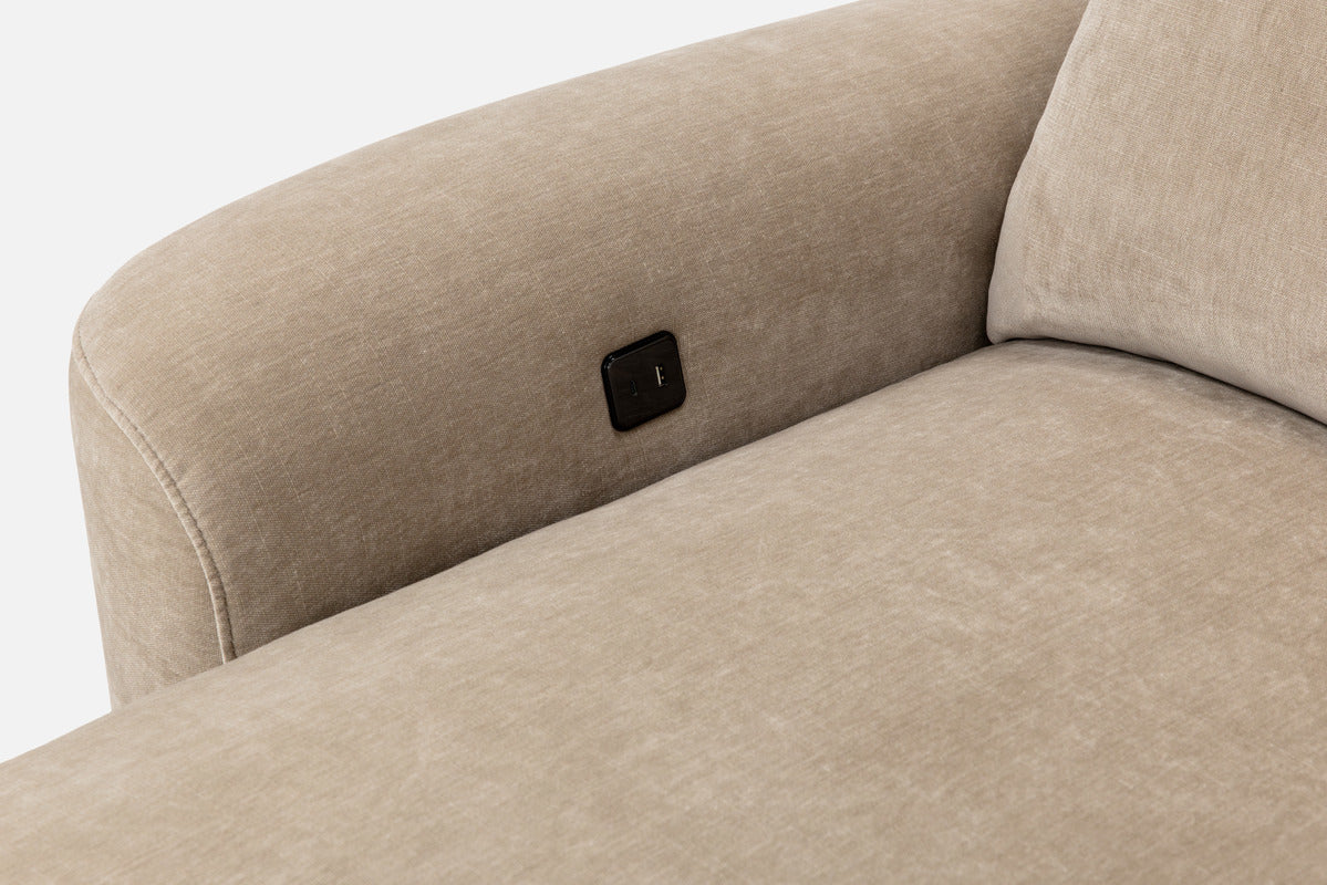 WYNN00024:Wynn 6 Piece Power Sliding Sectional With Chaise & Armless Slider, 