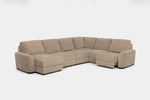WYNN00024:Wynn 6 Piece Power Sliding Sectional With Chaise & Armless Slider, 