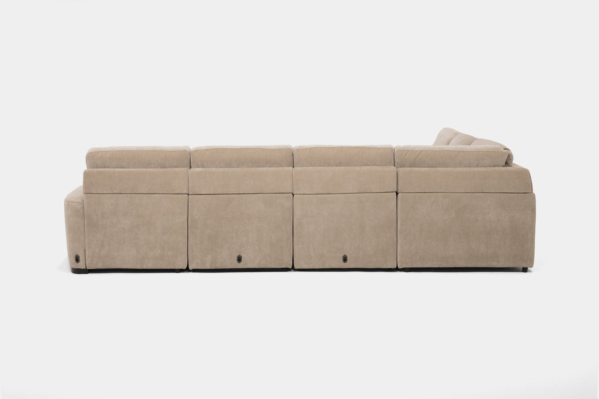 WYNN00025:Wynn 6 Piece Power Sliding Sectional With Chaise & Armless Slider, SideBack