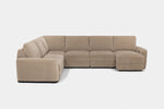 WYNN00025:Wynn 6 Piece Power Sliding Sectional With Chaise & Armless Slider, Front