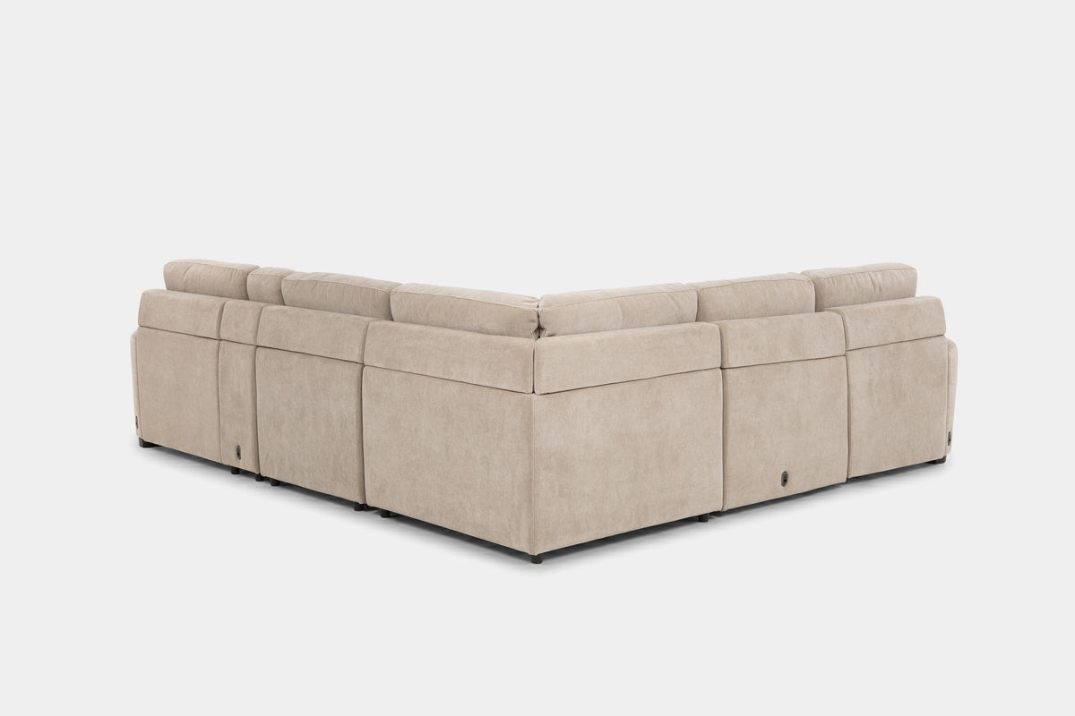 WYNN00022:Wynn 6 Piece Power Sliding Sectional With Power Armless Slider, Back