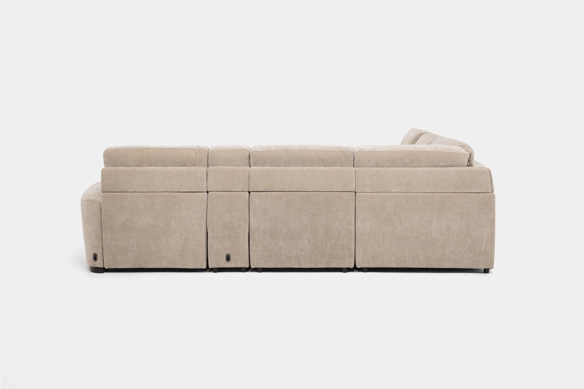 WYNN00022:Wynn 6 Piece Power Sliding Sectional With Power Armless Slider, SideBack