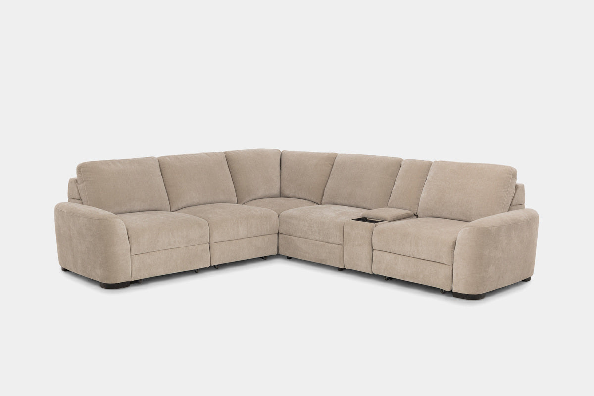 WYNN00022:Wynn 6 Piece Power Sliding Sectional With Power Armless Slider, 