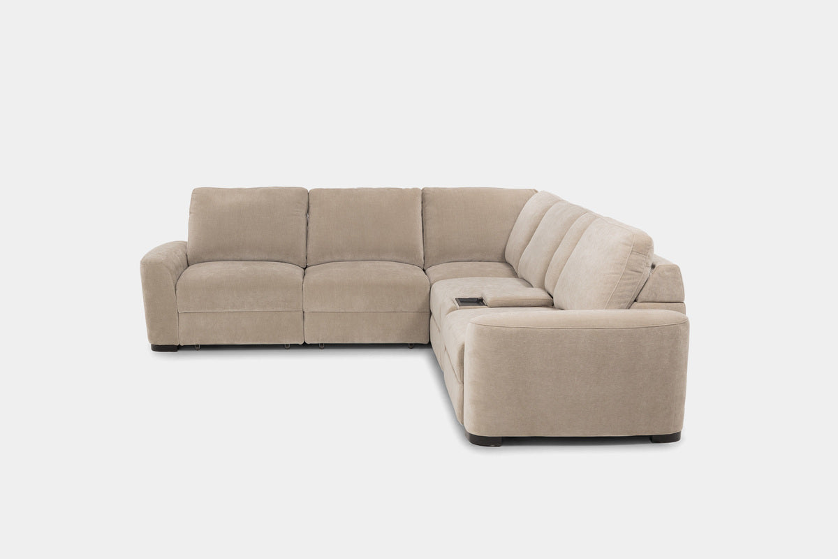 WYNN00022:Wynn 6 Piece Power Sliding Sectional With Power Armless Slider, Side