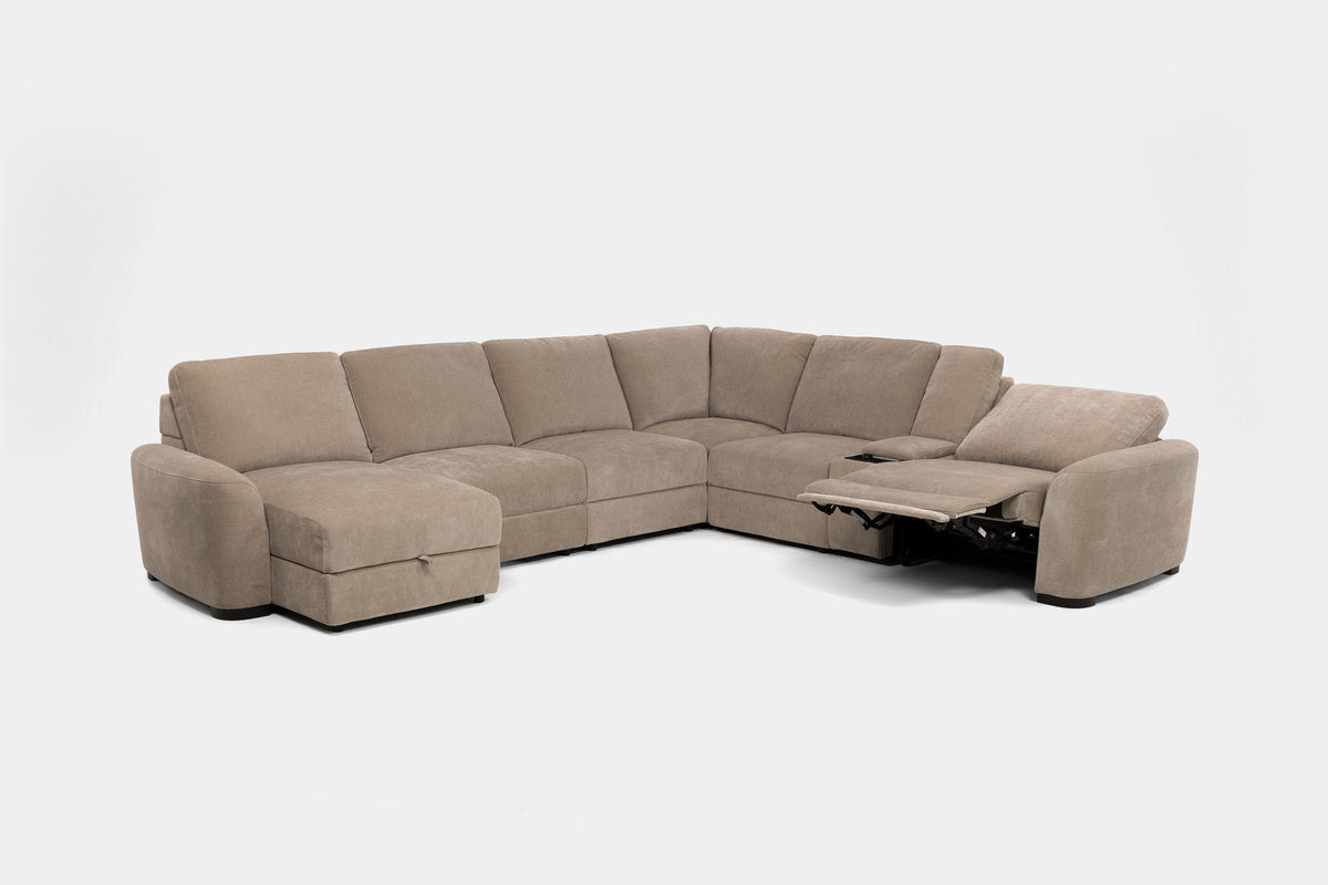 WYNN00012:Wynn 7 Piece Chaise Sectional, Reclined