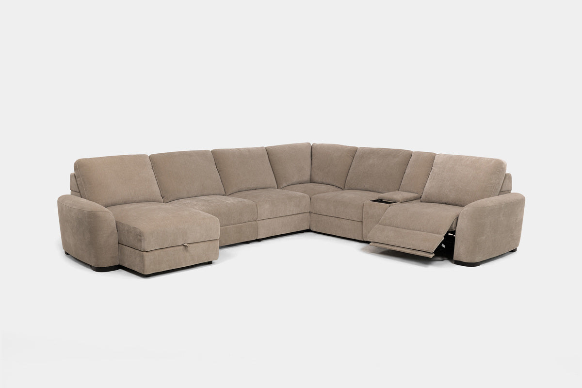 WYNN00012:Wynn 7 Piece Chaise Sectional, Reclined